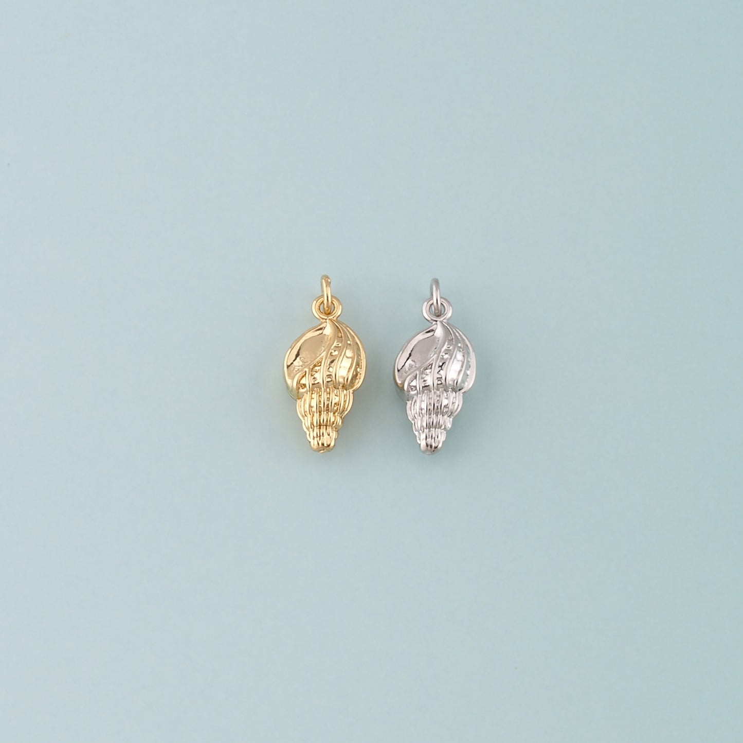 Gold Conch Charms,18K Gold Filled Shell Pendant,Conch Shell Charm Bracelet Necklace for DIY Jewelry Making Supply
