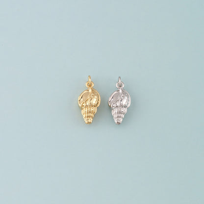 Gold Conch Charms,18K Gold Filled Shell Pendant,Conch Shell Charm Bracelet Necklace for DIY Jewelry Making Supply