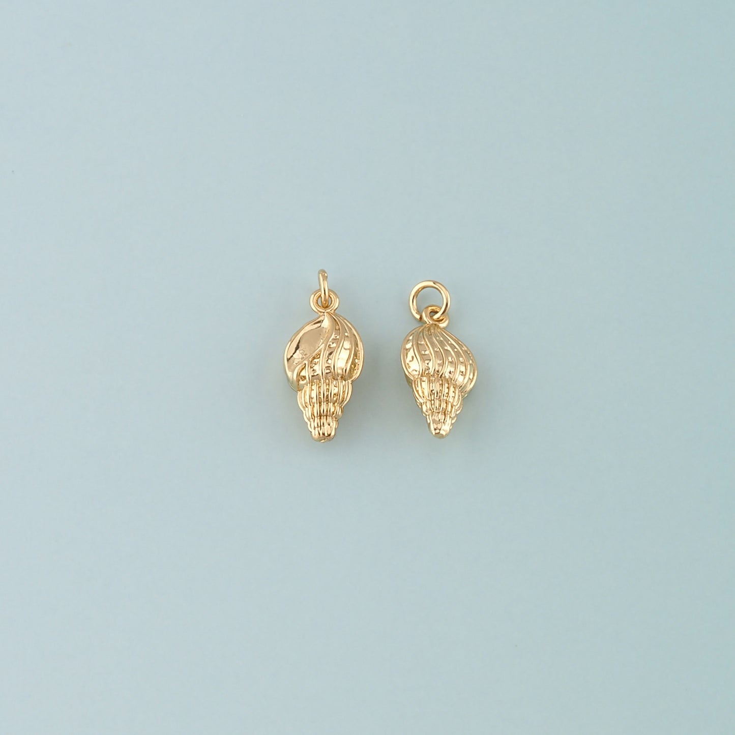 Gold Conch Charms,18K Gold Filled Shell Pendant,Conch Shell Charm Bracelet Necklace for DIY Jewelry Making Supply