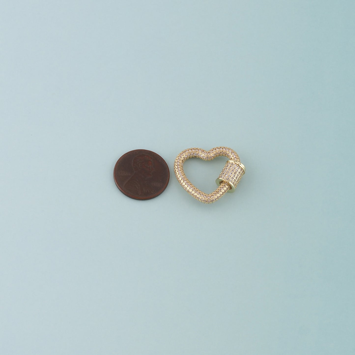 18K Gold Filled Heart Carabiner Clasp,Buckle Clasp,Carabiner Screw Clasp,Turnbuckle for DIY Jewelry