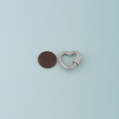 18K Gold Filled Heart Carabiner Clasp,Buckle Clasp,Carabiner Screw Clasp,Turnbuckle for DIY Jewelry