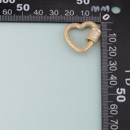 18K Gold Filled Heart Carabiner Clasp,Buckle Clasp,Carabiner Screw Clasp,Turnbuckle for DIY Jewelry