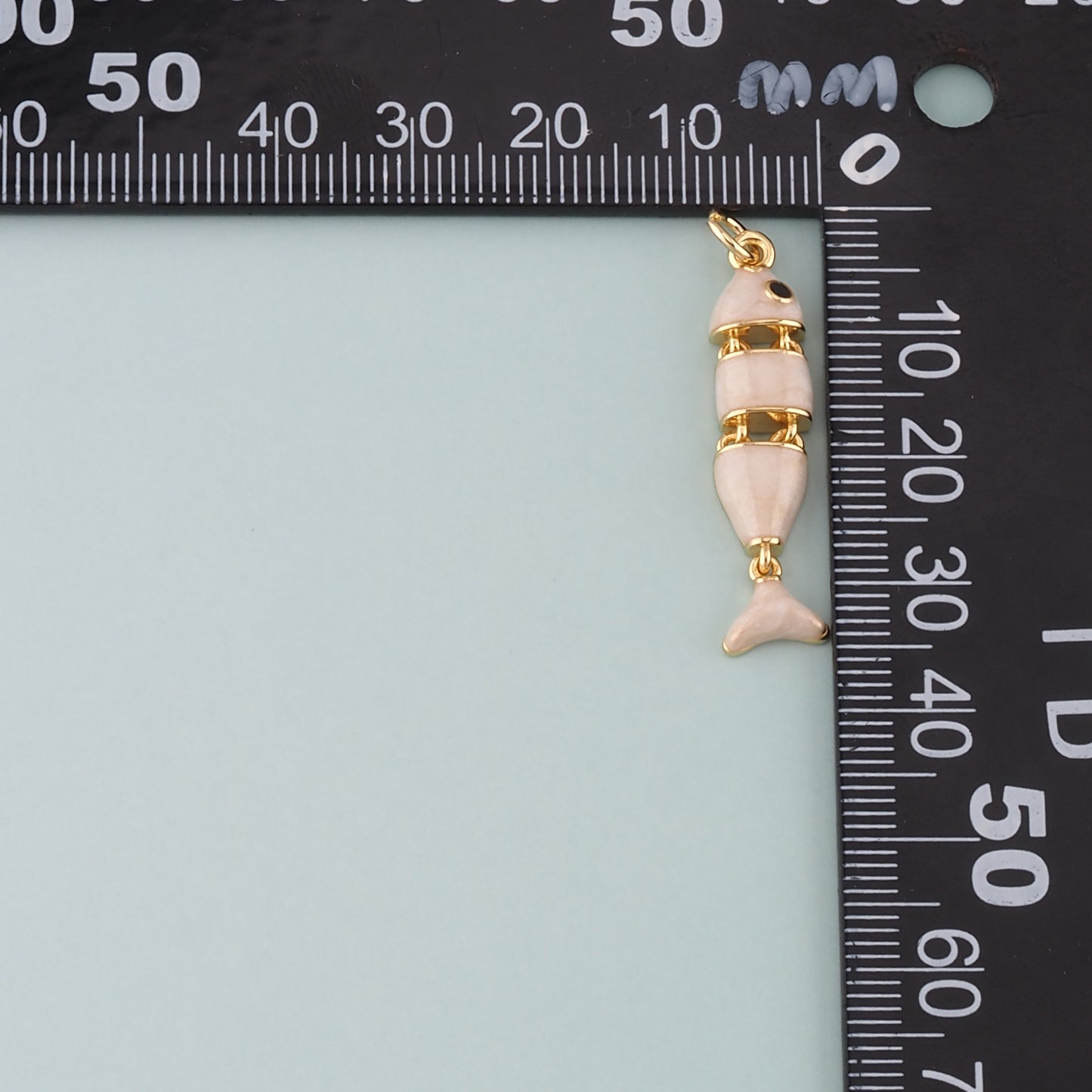 Gold Fish Charms,18K Gold Filled Fish Pendant,Enamel Ocean Charm Bracelet Necklace for DIY Jewelry Making Supply