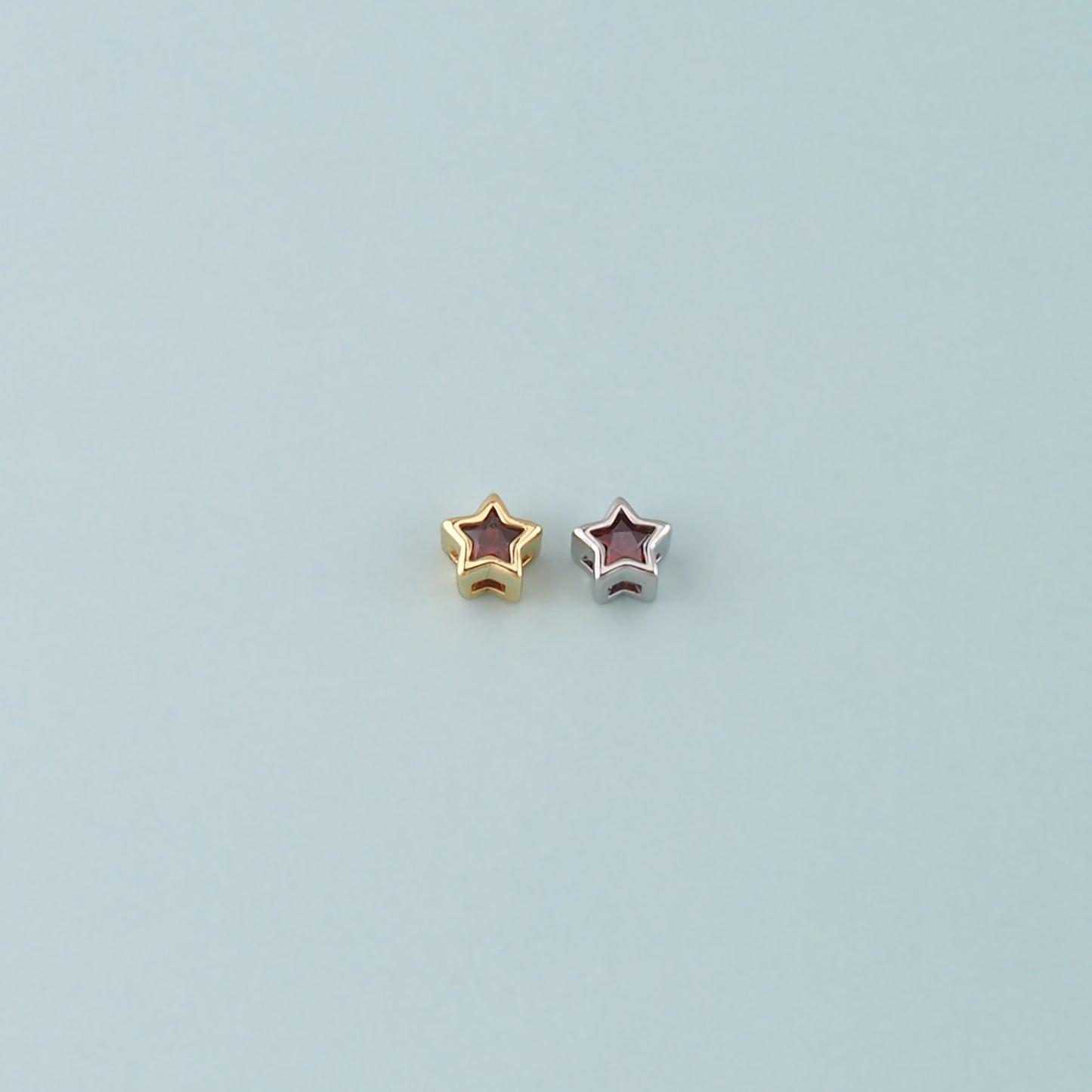 Gold Star spacer Beads Charms,18K Gold Filled Star Bracelet Necklace for DIY Jewelry Making Supply
