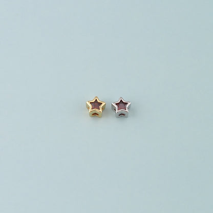 Gold Star spacer Beads Charms,18K Gold Filled Star Bracelet Necklace for DIY Jewelry Making Supply