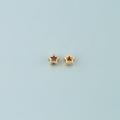 Gold Star spacer Beads Charms,18K Gold Filled Star Bracelet Necklace for DIY Jewelry Making Supply