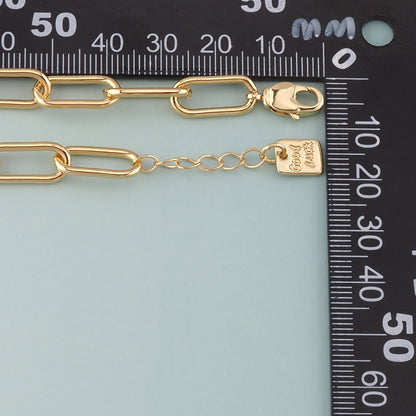 Gold Adjustable Chain,18K Gold Filled Oval Bracelet,Semi Finished Bracelets,Bracelets for Jewelry Making