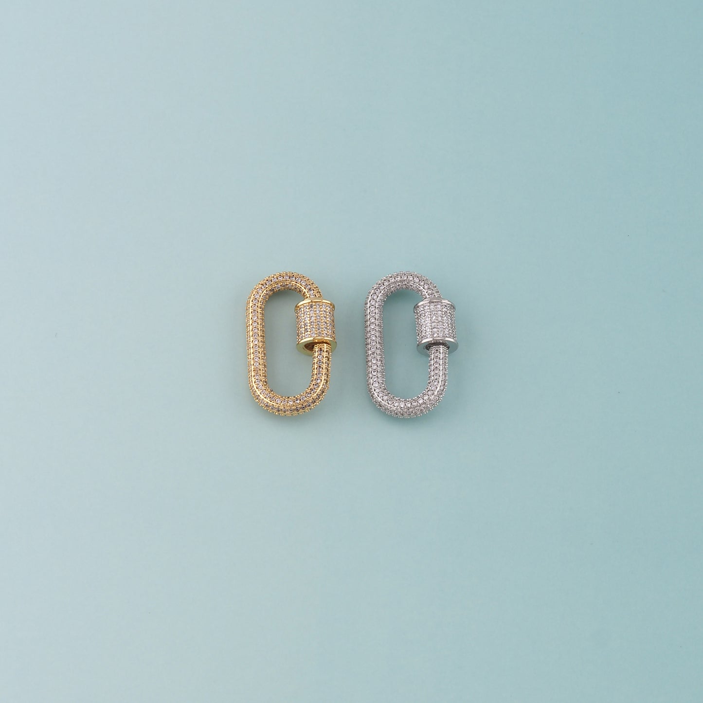 18K Gold Filled Oval Carabiner Clasp,Buckle Clasp,Carabiner Screw Clasp,Turnbuckle,for DIY Jewelry