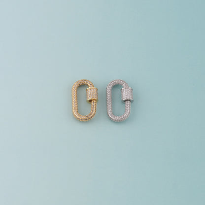 18K Gold Filled Oval Carabiner Clasp,Buckle Clasp,Carabiner Screw Clasp,Turnbuckle,for DIY Jewelry