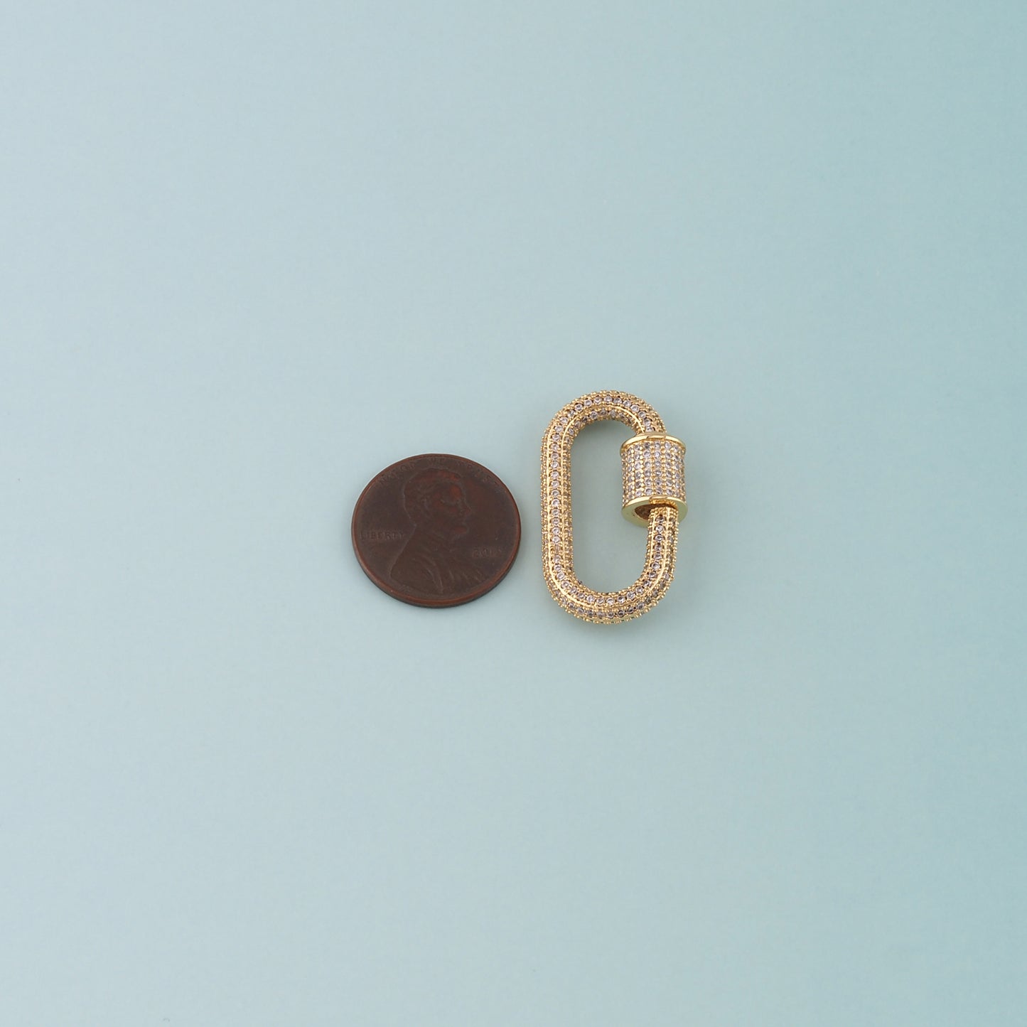 18K Gold Filled Oval Carabiner Clasp,Buckle Clasp,Carabiner Screw Clasp,Turnbuckle,for DIY Jewelry