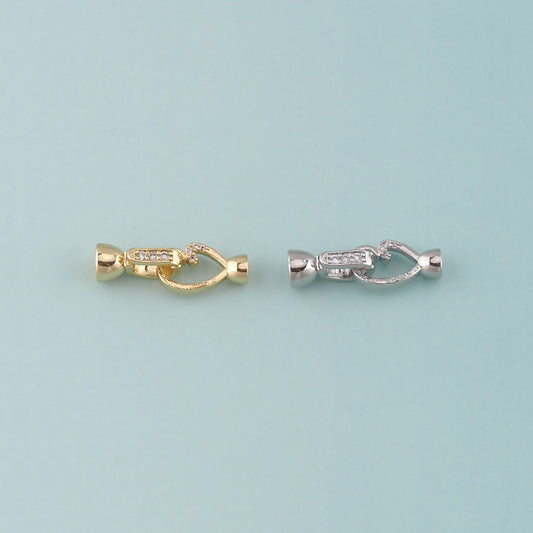 18K Gold Filled Heart Clasp,Carabiner Lock Connector for DIY Jewelry Finding Necklace Bracelet