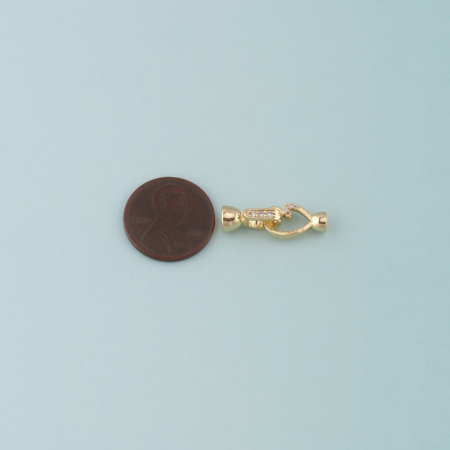 18K Gold Filled Heart Clasp,Carabiner Lock Connector for DIY Jewelry Finding Necklace Bracelet