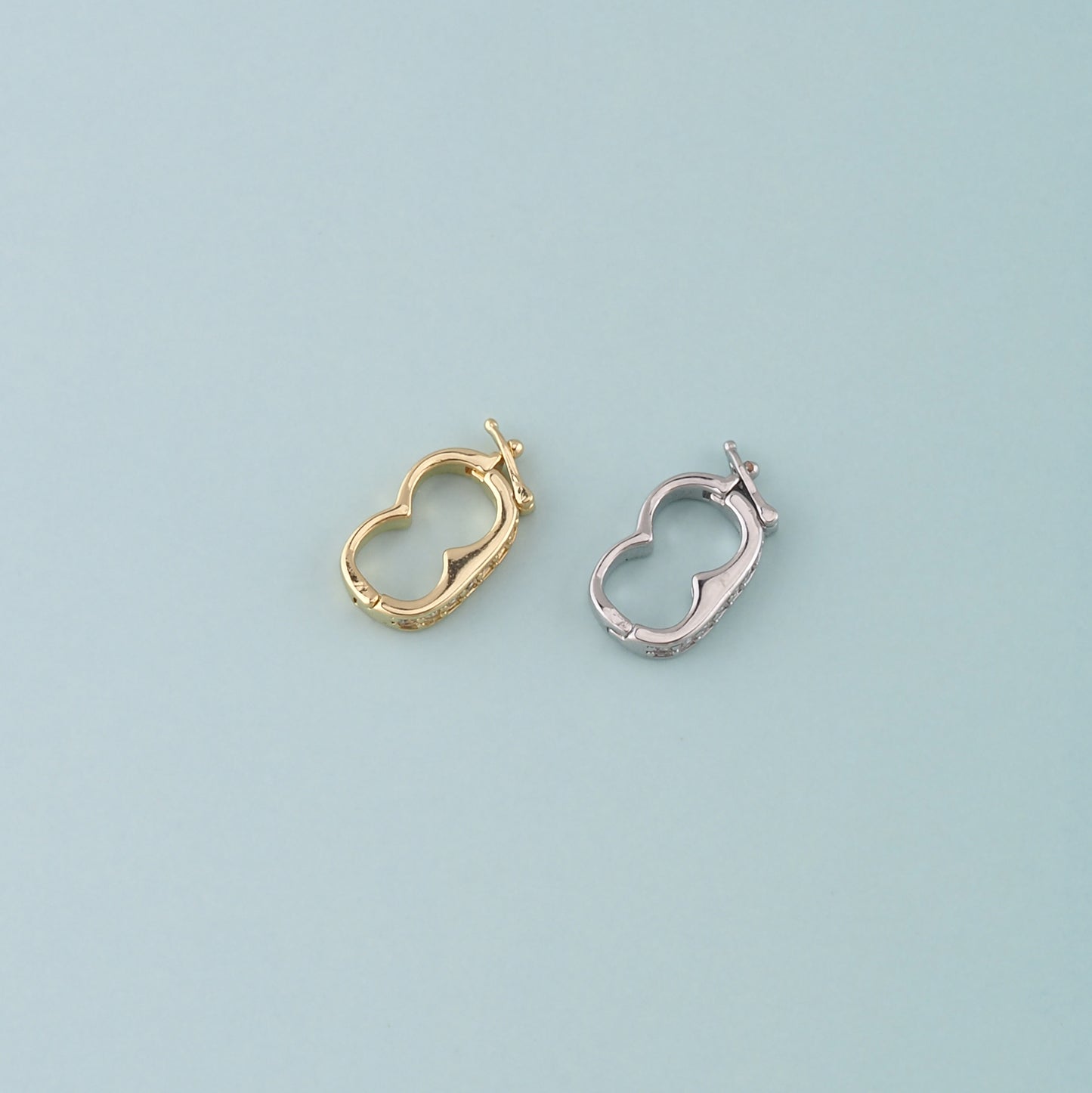 18k Gold Filled Oval Clasp,Shortener Enhancer Clasp for DIY Jewelry Finding Necklace Bracelet