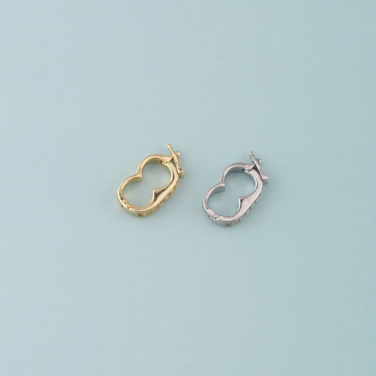 18k Gold Filled Oval Clasp,Shortener Enhancer Clasp for DIY Jewelry Finding Necklace Bracelet