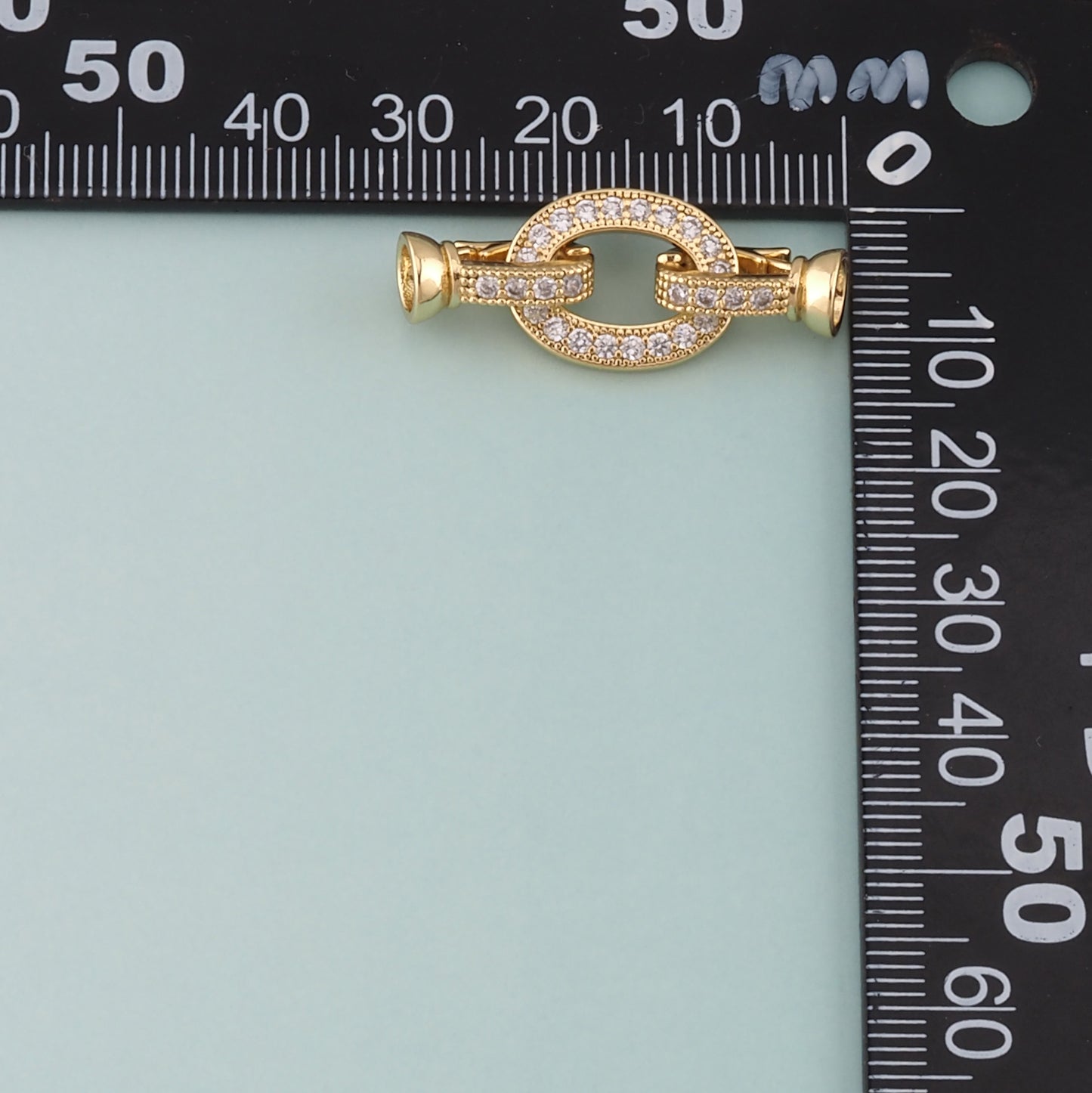 18K Gold Filled Oval Clasp,Carabiner Lock Connector,Spring Push Gate for DIY Jewelry Finding Necklace Bracelet