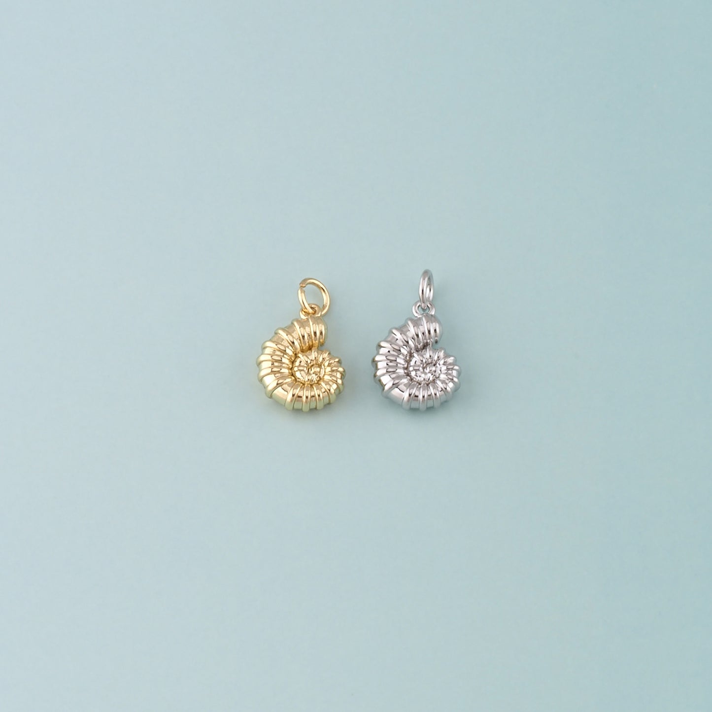 Gold Shell Charms,18K Gold Filled Conch Pendant,Conch Shell Charm Bracelet Necklace for DIY Jewelry Making Supply