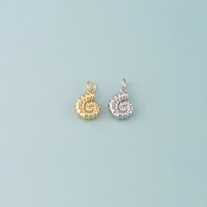 Gold Shell Charms,18K Gold Filled Conch Pendant,Conch Shell Charm Bracelet Necklace for DIY Jewelry Making Supply