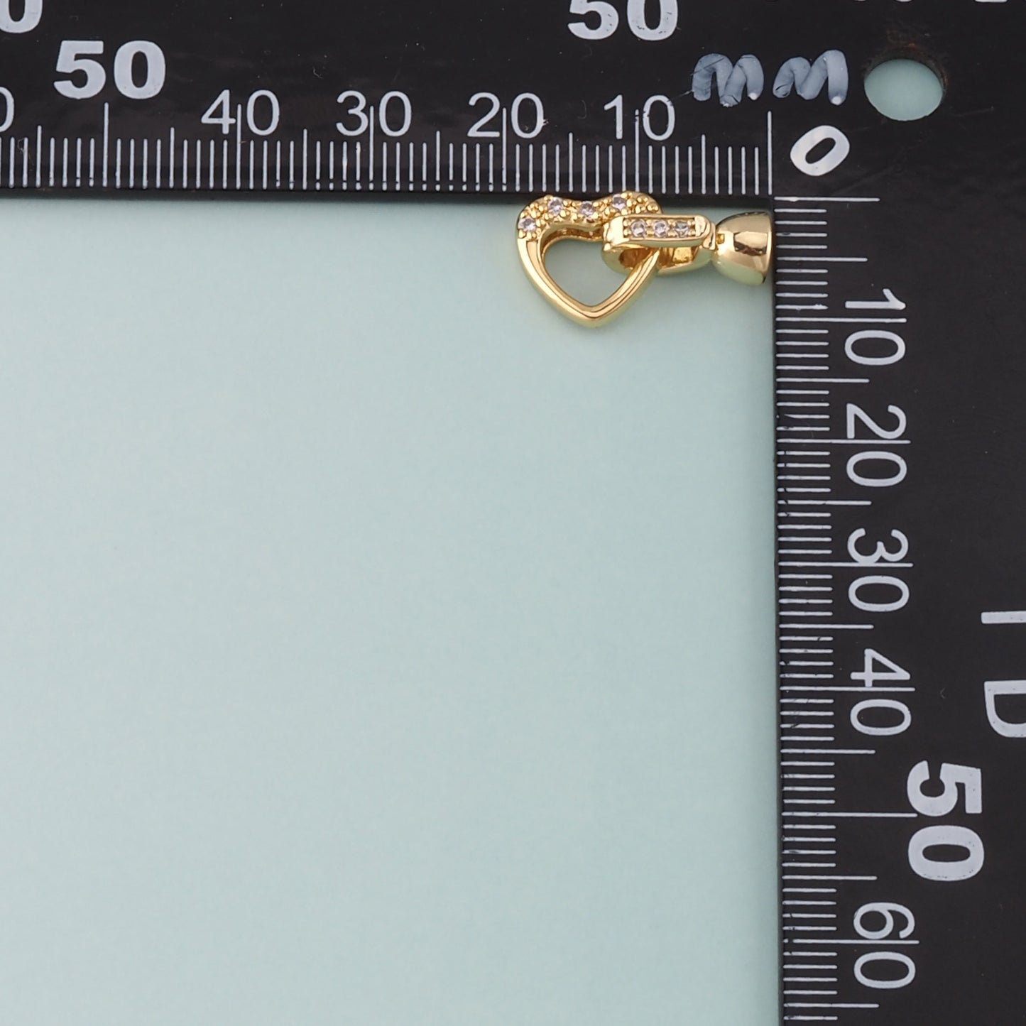 18K Gold Filled Heart Clasp,Carabiner Lock Connector for DIY Jewelry Finding Necklace Bracelet