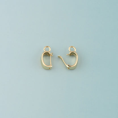 18K Gold Filled Oval Carabiner Clasp,Carabiner Lock Connector for DIY Jewelry Clasp Finding Necklace Bracelet