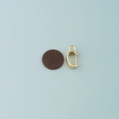 18K Gold Filled Oval Carabiner Clasp,Carabiner Lock Connector for DIY Jewelry Clasp Finding Necklace Bracelet