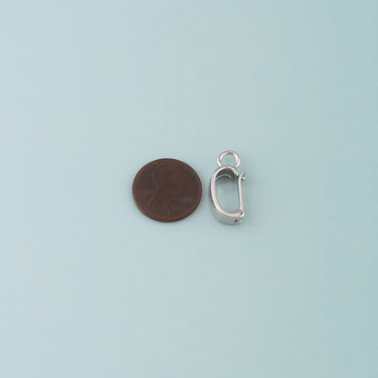 18K Gold Filled Oval Carabiner Clasp,Carabiner Lock Connector for DIY Jewelry Clasp Finding Necklace Bracelet