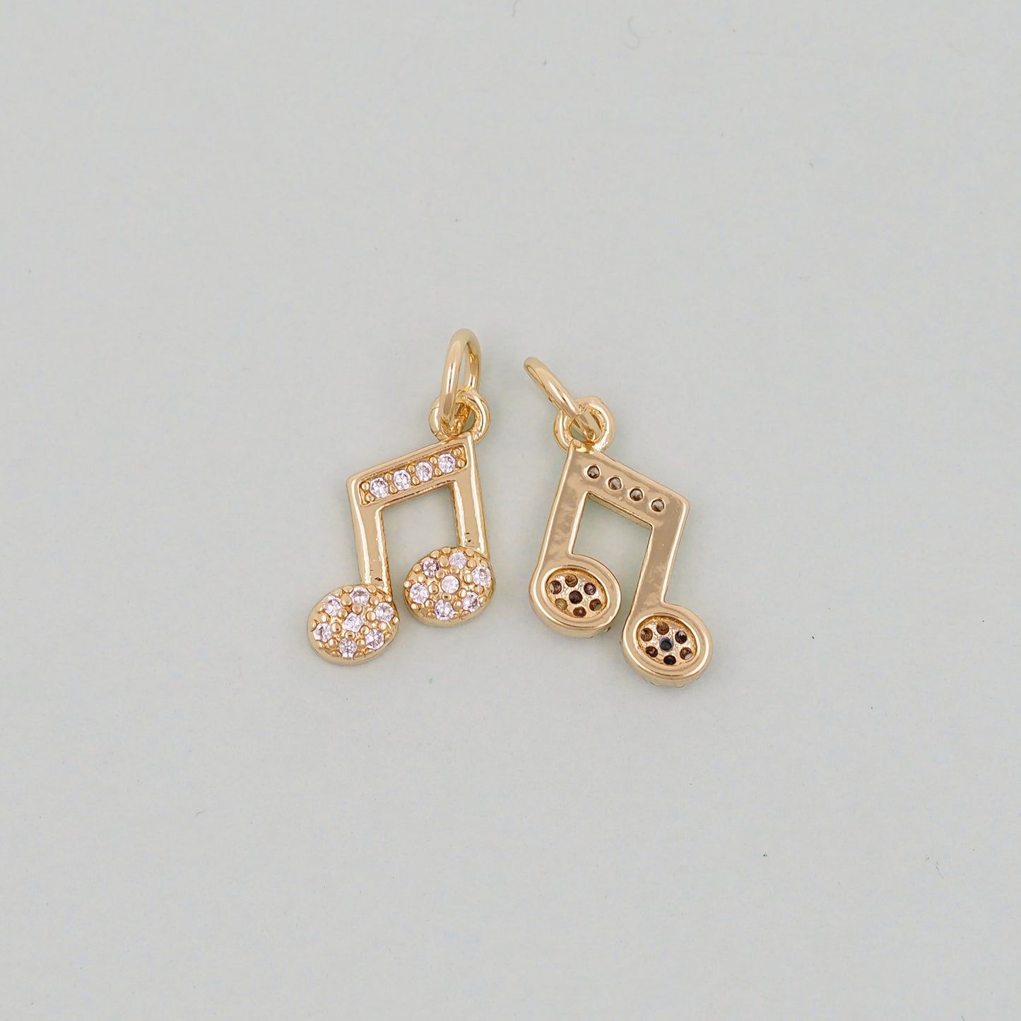 Gold Music Charms,18K Gold Filled music Pendant Charm Bracelet Necklace for DIY Jewelry Making Supply