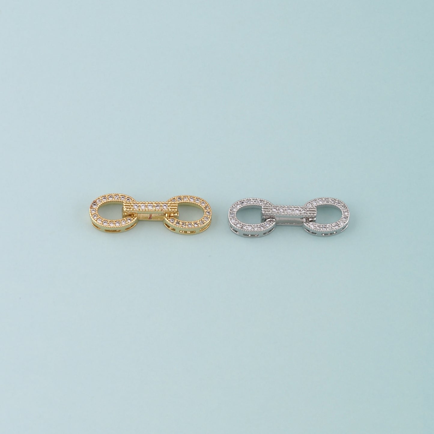 18K Gold Filled Oval Clasp,Carabiner Lock Connector for DIY Jewelry Finding Necklace Bracelet