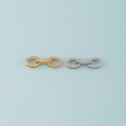 18K Gold Filled Oval Clasp,Carabiner Lock Connector for DIY Jewelry Finding Necklace Bracelet