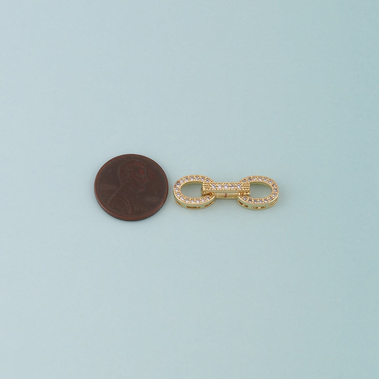 18K Gold Filled Oval Clasp,Carabiner Lock Connector for DIY Jewelry Finding Necklace Bracelet