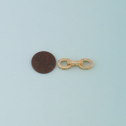 18K Gold Filled Oval Clasp,Carabiner Lock Connector for DIY Jewelry Finding Necklace Bracelet