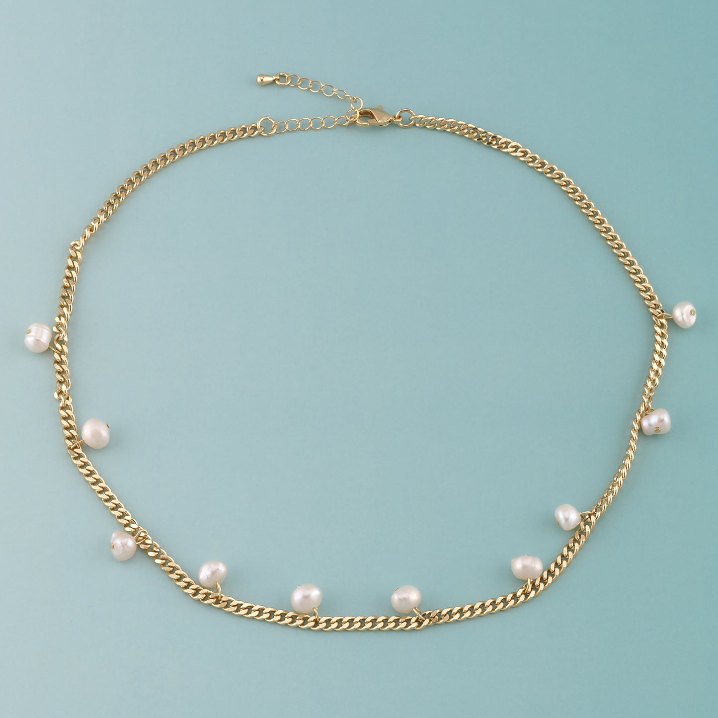 Gold Texture Chain,18K Gold Filled Pearl Cuba for Necklace Bracelet DIY Jewelry Making Supply