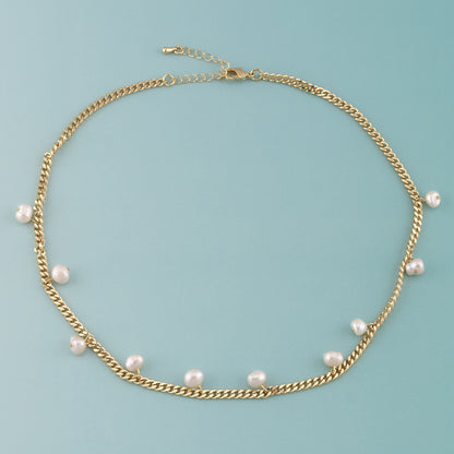 Gold Texture Chain,18K Gold Filled Pearl Cuba for Necklace Bracelet DIY Jewelry Making Supply