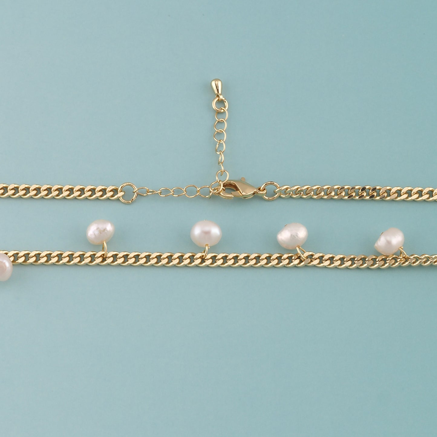 Gold Texture Chain,18K Gold Filled Pearl Cuba for Necklace Bracelet DIY Jewelry Making Supply
