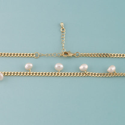 Gold Texture Chain,18K Gold Filled Pearl Cuba for Necklace Bracelet DIY Jewelry Making Supply