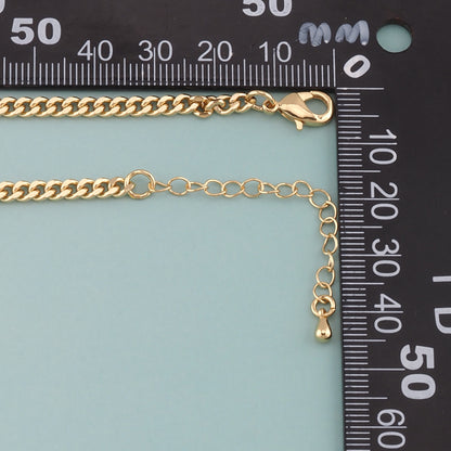 Gold Texture Chain,18K Gold Filled Pearl Cuba for Necklace Bracelet DIY Jewelry Making Supply