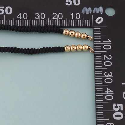Gold Adjustable Braided rope,18K Gold Filled Round Ball Bracelet,Semi Finished Bracelets,Bracelets for Jewelry Making
