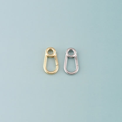 18K Gold Filled Oval Carabiner Clasp,Carabiner Lock Connector,Spring Push Gate for DIY Jewelry Finding Necklace Bracelet