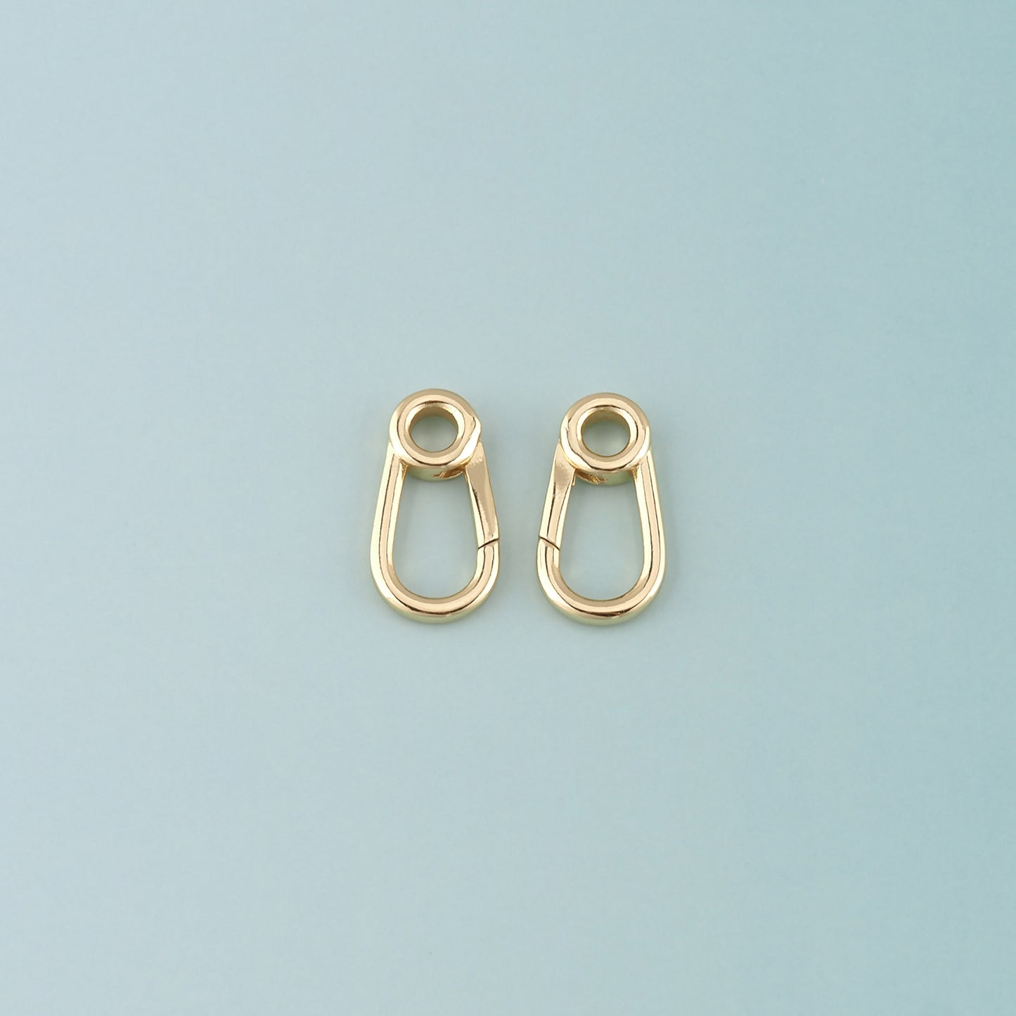 18K Gold Filled Oval Carabiner Clasp,Carabiner Lock Connector,Spring Push Gate for DIY Jewelry Finding Necklace Bracelet