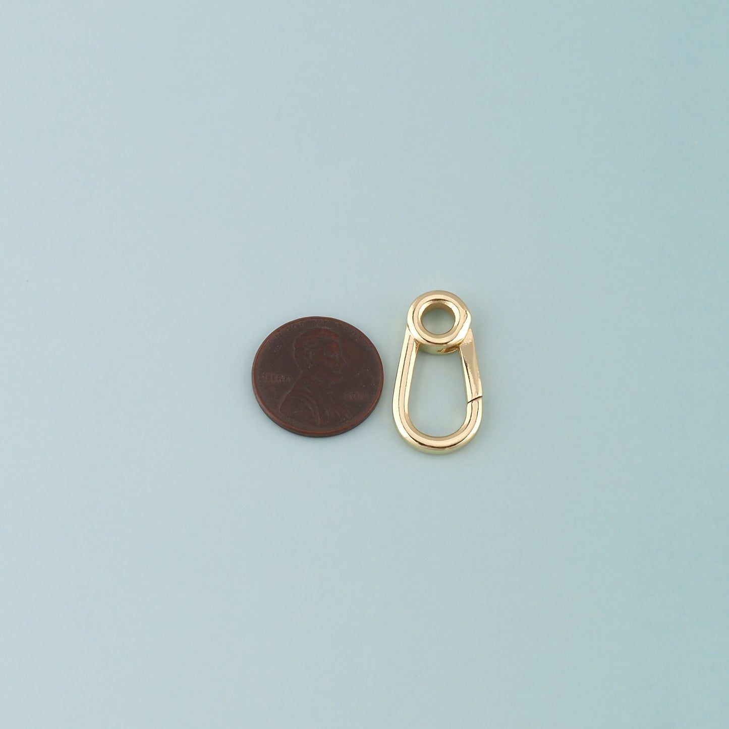 18K Gold Filled Oval Carabiner Clasp,Carabiner Lock Connector,Spring Push Gate for DIY Jewelry Finding Necklace Bracelet
