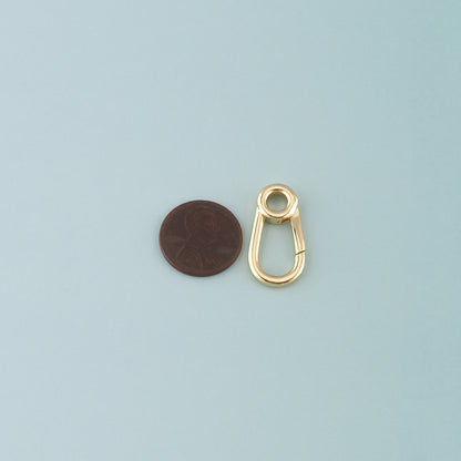 18K Gold Filled Oval Carabiner Clasp,Carabiner Lock Connector,Spring Push Gate for DIY Jewelry Finding Necklace Bracelet