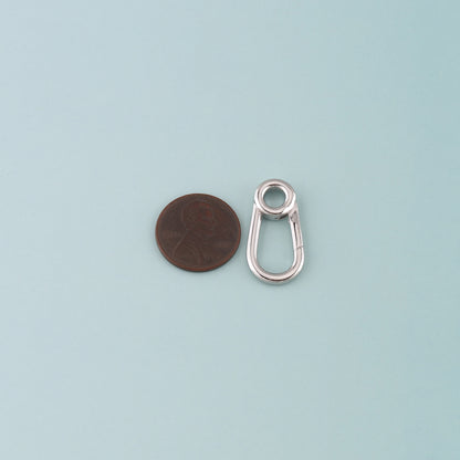 18K Gold Filled Oval Carabiner Clasp,Carabiner Lock Connector,Spring Push Gate for DIY Jewelry Finding Necklace Bracelet