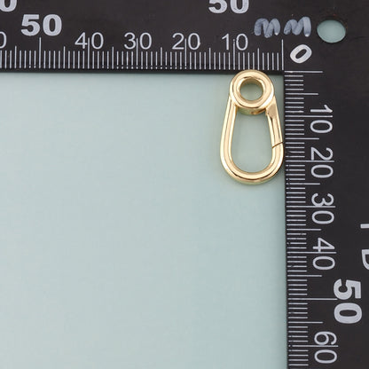 18K Gold Filled Oval Carabiner Clasp,Carabiner Lock Connector,Spring Push Gate for DIY Jewelry Finding Necklace Bracelet