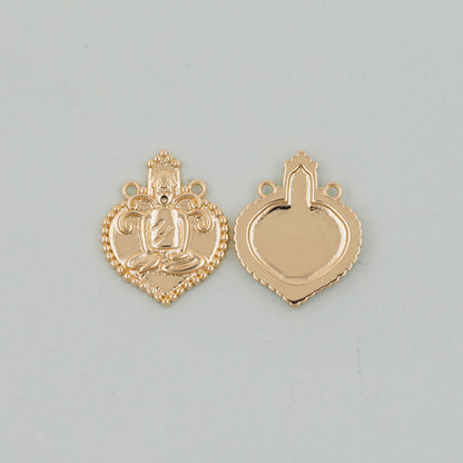 Gold Buddha Charms,18K Gold Filled Buddha Pendant,Religious Charm Bracelet Necklace for DIY Jewelry Making Supply