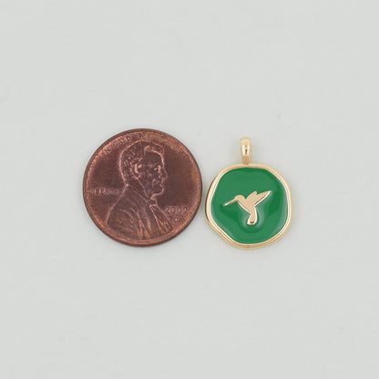 Gold Bird Charms,18K Gold Filled Bird Pendant,Enamel Bird Charm Bracelet Necklace for DIY Jewelry Making Supply