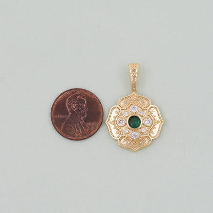 Gold Geometry Charms,18K Gold Filled Round Pendant,geometry Charm Bracelet Necklace for DIY Jewelry Making Supply