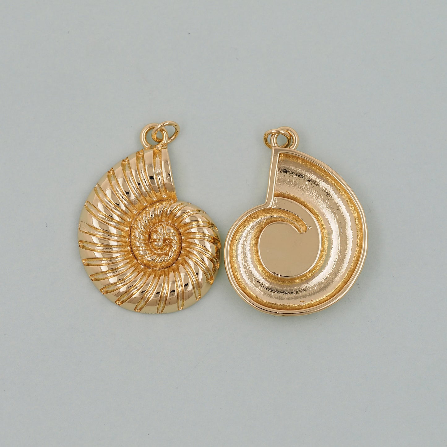 Gold Shell Charms,18K Gold Filled Conch Shell Pendant,Conch Shell Charm Bracelet Necklace for DIY Jewelry Making Supply