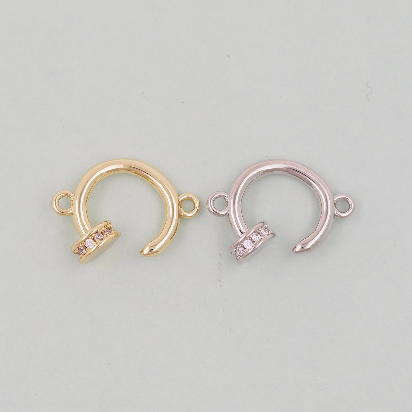 Gold Round Connector Charms,18K Gold Filled Round Pendant,Round Charm Bracelet Necklace for DIY Jewelry Making Supply