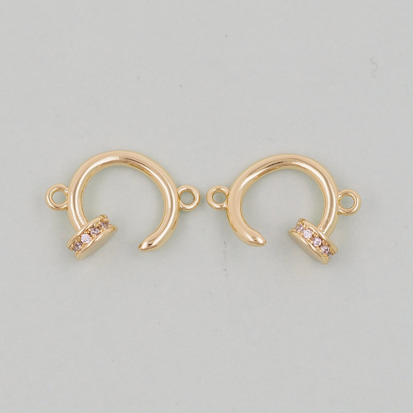 Gold Round Connector Charms,18K Gold Filled Round Pendant,Round Charm Bracelet Necklace for DIY Jewelry Making Supply