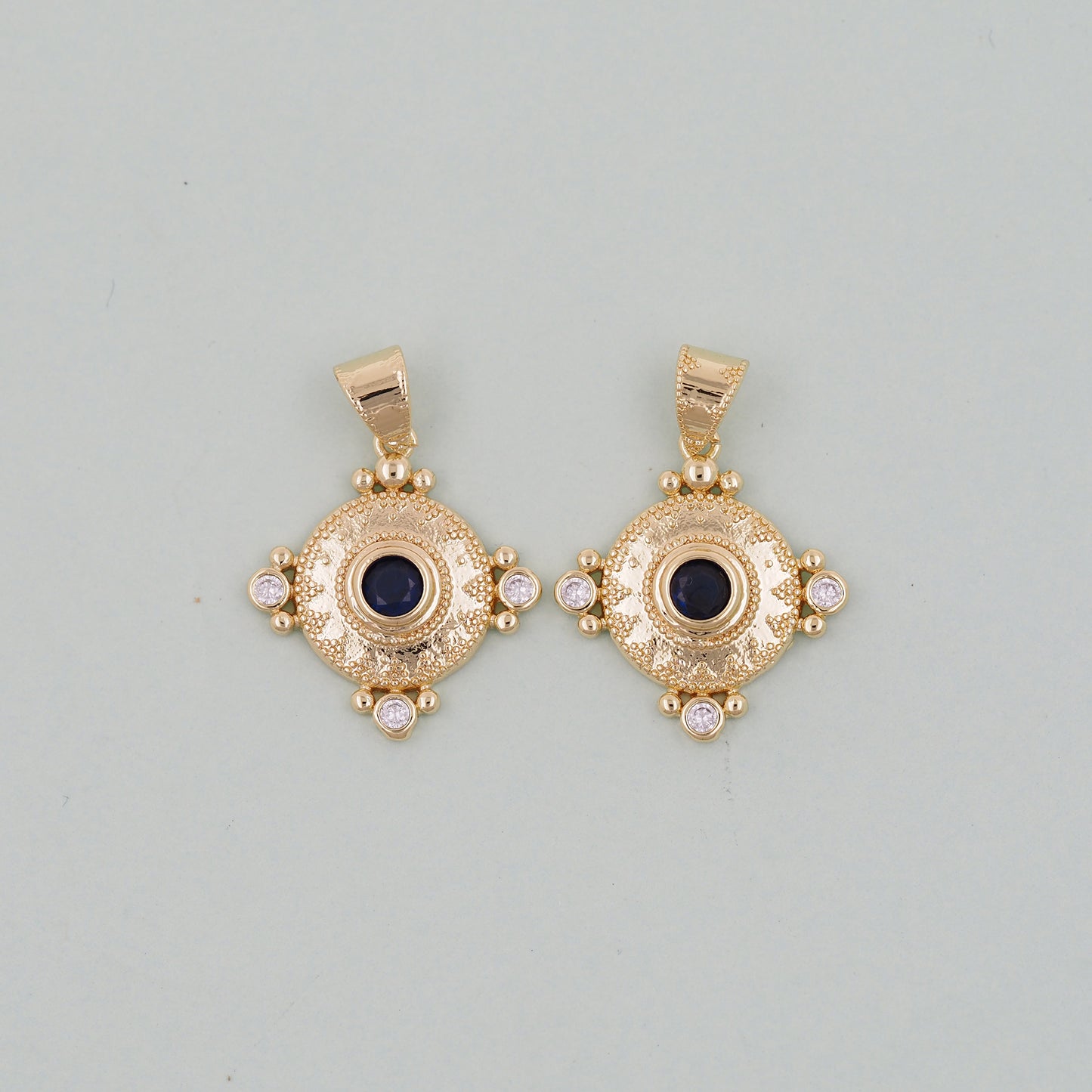 18K Gold Filled Evil Eye Pendant,Evil Eye Charm Bracelet Necklace for DIY Jewelry Making Supply