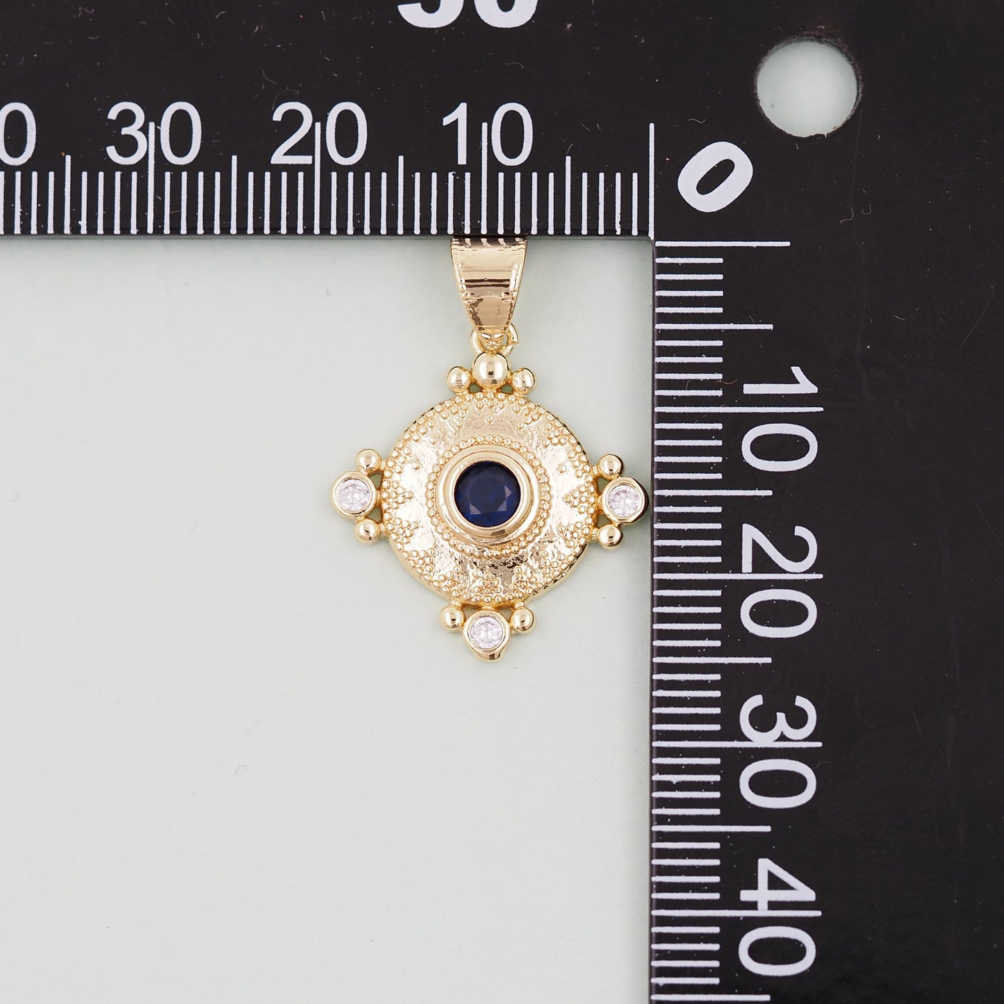 18K Gold Filled Evil Eye Pendant,Evil Eye Charm Bracelet Necklace for DIY Jewelry Making Supply